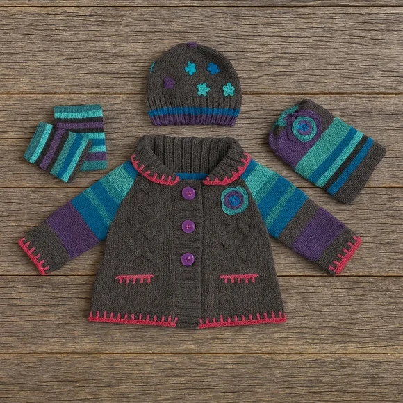 Colorful Knit Baby Set - Picture 1 of 1